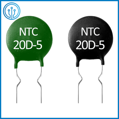 NTC 부특성 서미스터 20D-5 20 오옴 20% 5 밀리미터 0.6A THT 광선입니다