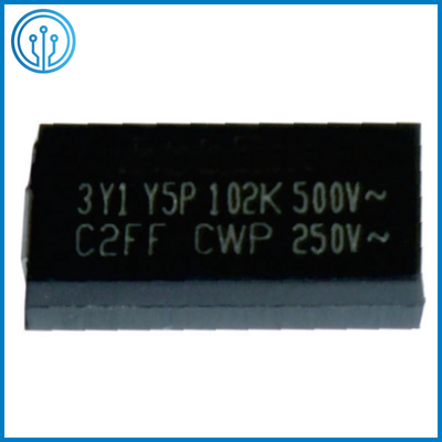11.4x6.0mm 플라스틱 캡슐화 칩 안전성 축전기 500VAC 10-4700pF Y5P Y5U Y5V